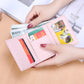 Ladies Simple Leather Short Folding Wallet