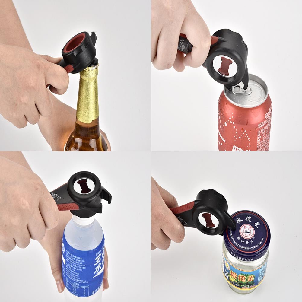 5 in 1 Creative Multifunction Stainless Steel Can Opener Beer Bottle Opener - Krosscanada