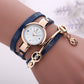 Long-chain thin strap watch quartz watch Three-ring winding bracelet watch - KKscollecation