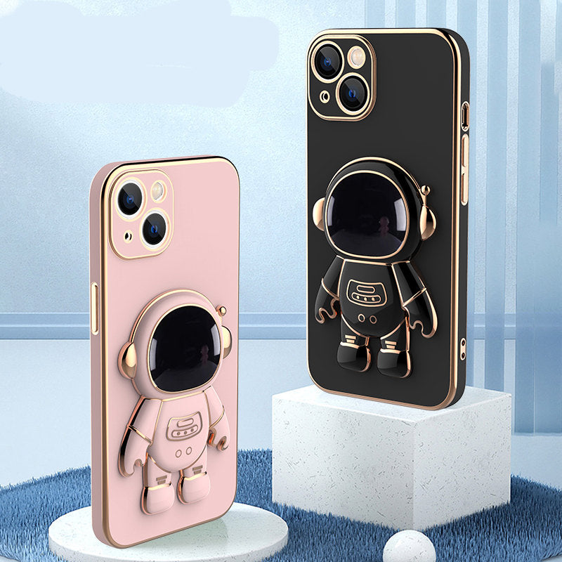 3D Astronaut Phone Case Anti-Drop Electroplating Bracket - KKscollecation