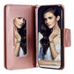 FLYEE Compatible with iPhone 12 Pro Max(6.7 inch,2020 Release),Wallet Case for Women and Girls with Card Holder,9 Cards Slots Premium Leather Flip Case [Embossed] Protective with Mirror-Rose Gold - KKscollecation