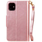 FLYEE Compatible with iPhone 12 Pro Max(6.7 inch,2020 Release),Wallet Case for Women and Girls with Card Holder,9 Cards Slots Premium Leather Flip Case [Embossed] Protective with Mirror-Rose Gold - KKscollecation