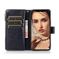 FLYEE Compatible with iPhone 12 Pro Max(6.7 inch,2020 Release),Wallet Case for Women and Girls with Card Holder,9 Cards Slots Premium Leather Flip Case [Embossed] Protective with Mirror-Rose Gold - KKscollecation