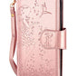 FLYEE Compatible with iPhone 12 Pro Max(6.7 inch,2020 Release),Wallet Case for Women and Girls with Card Holder,9 Cards Slots Premium Leather Flip Case [Embossed] Protective with Mirror-Rose Gold - KKscollecation