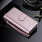 FLYEE Compatible with iPhone 12 Pro Max(6.7 inch,2020 Release),Wallet Case for Women and Girls with Card Holder,9 Cards Slots Premium Leather Flip Case [Embossed] Protective with Mirror-Rose Gold - KKscollecation