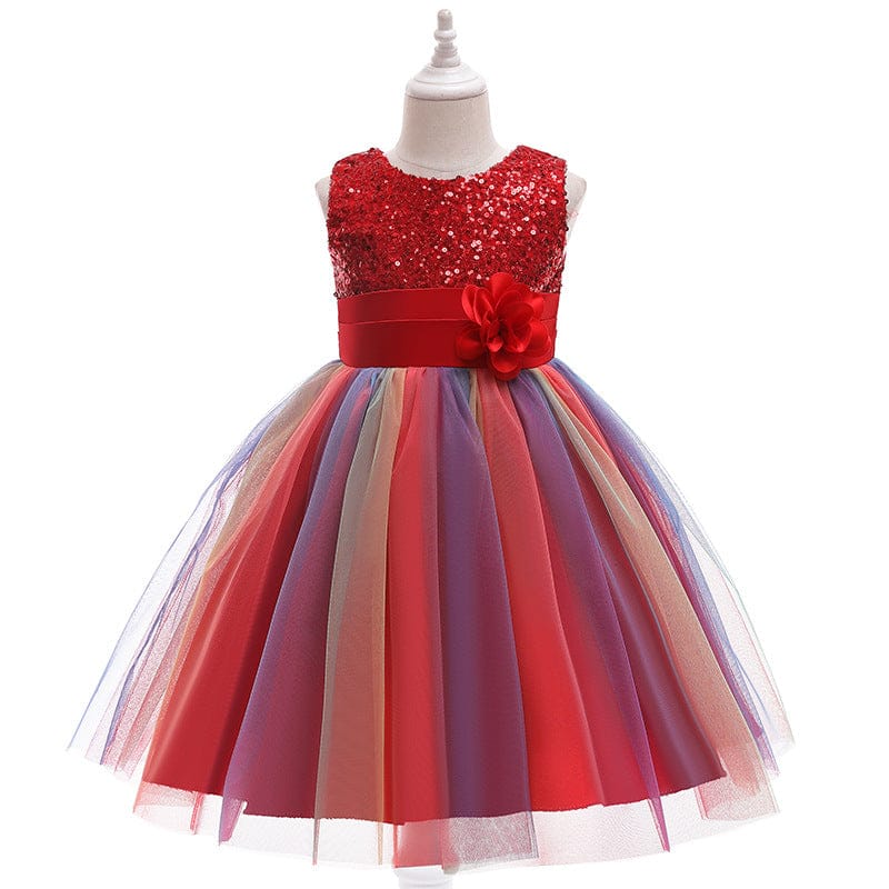 Girls Puffy Dress Ins Christmas Mesh Princess Skirt - KKscollecation