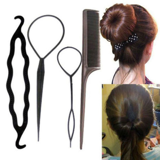 Coiled Hair Tool Braided Hair Coiler Set Coiled Hair Set - KKscollecation