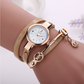 Long-chain thin strap watch quartz watch Three-ring winding bracelet watch - KKscollecation
