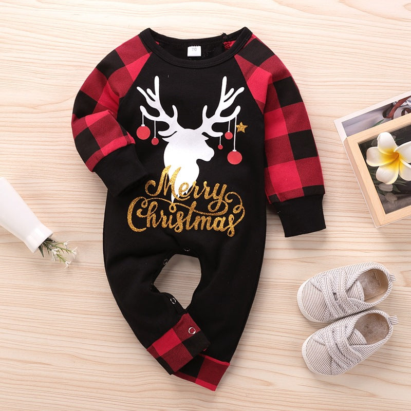 Baby New Year Santa's Elk Romper - KKscollecation