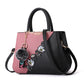 Contrasting color ladies bag handbag