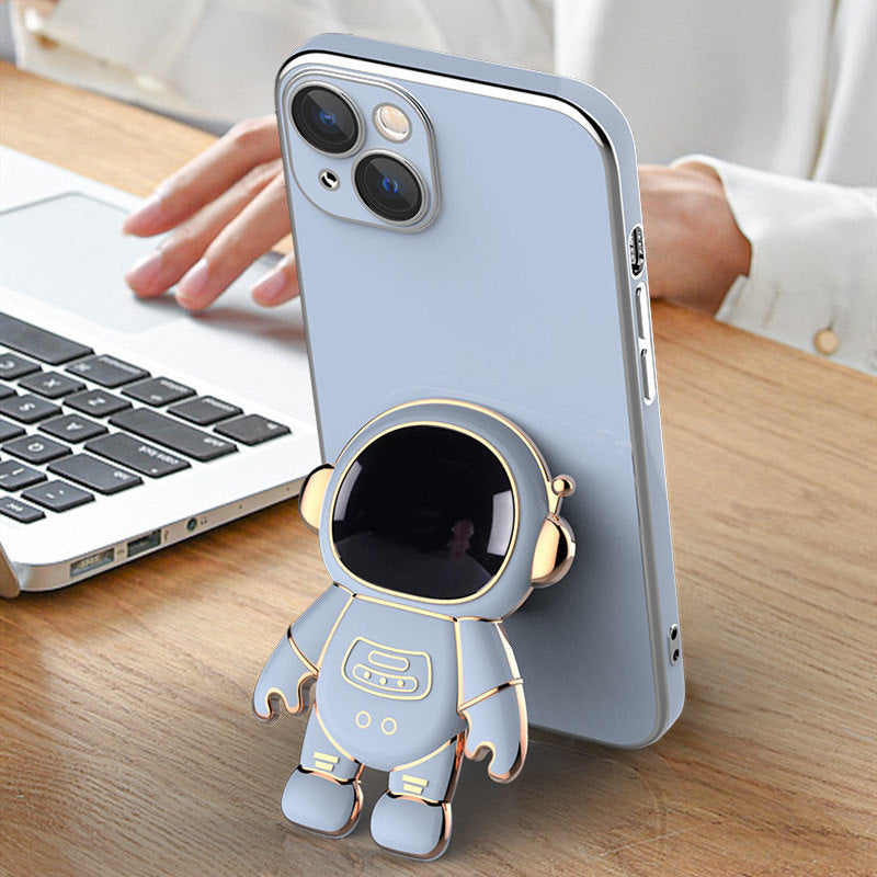 3D Astronaut Phone Case Anti-Drop Electroplating Bracket - KKscollecation