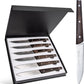 6Pcs Steak Knife Set Serrated Stainless Steel Utility with Wooden Handle for Home Dining Restaurant - Krosscanada