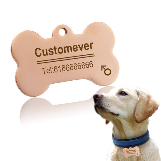 Customize Personalized Steel Tag Engrave Name&Phone Number for Dogs Cats - KKscollecation