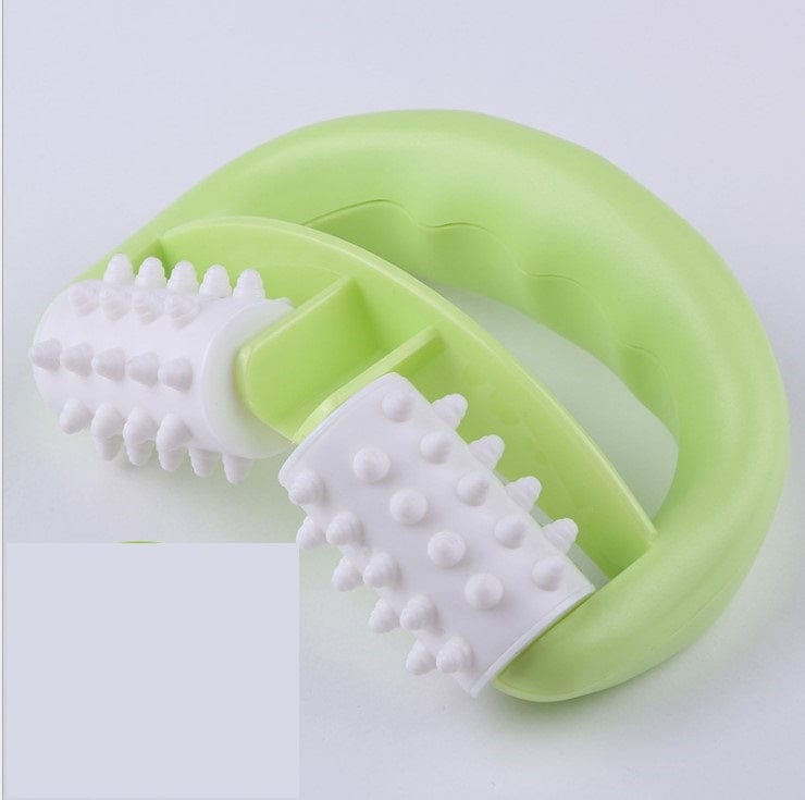 Plastic Massager Plastic Manual Roller Massager Double Wheel Massager Round Hand Massager - KKscollecation