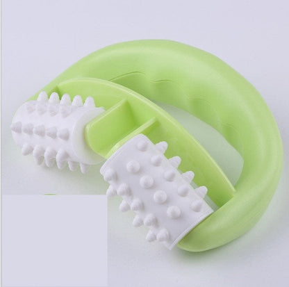 Plastic Massager Plastic Manual Roller Massager Double Wheel Massager Round Hand Massager - KKscollecation