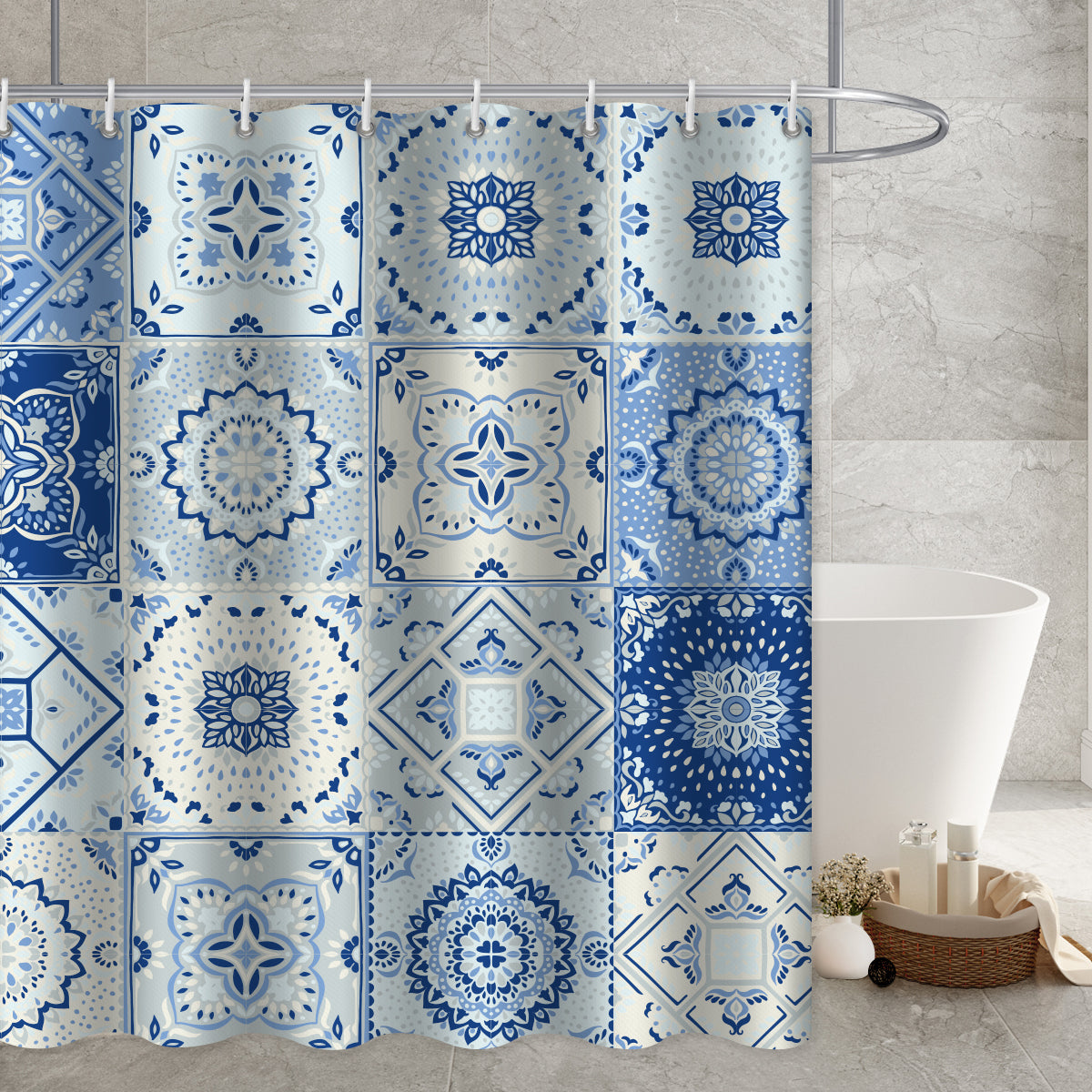 Waterproof Shower Curtain Cross-border Amazon Polyester Toilet Shower Curtain - KKscollecation