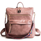 New retro backpack college wind casual bag large capacity soft leather backpack