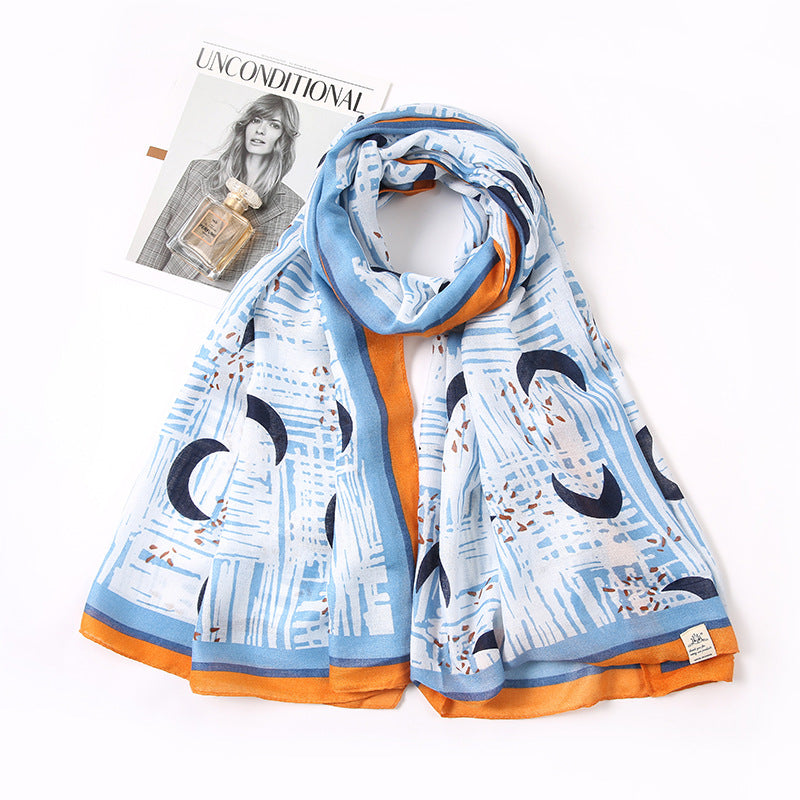 Ladies Decorative Accessories Printed Fashion Scarf - KKscollecation