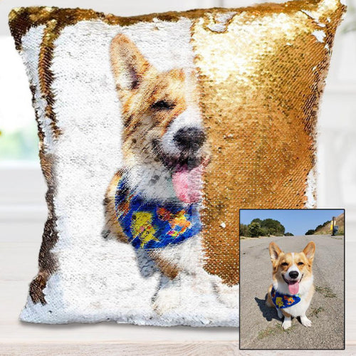 Custom image sequin pillowcase - KKscollecation