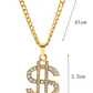 New Hip-hop Nightclub Exaggerated Dollar Symbol Diamond Necklace - KKscollecation