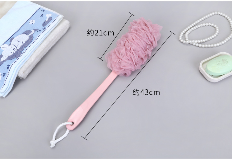 Fashion New Long Handle Hanging Soft Mesh Back Body Bath Shower Scrubber Brush Sponge For Bathroom Shower Brush New Arrival - KKscollecation