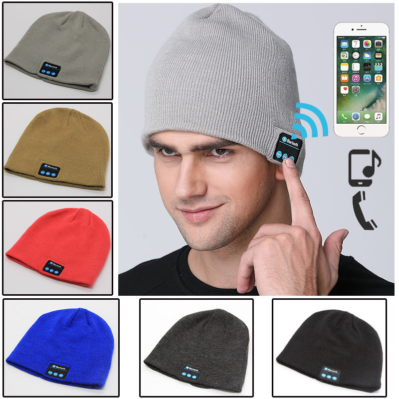 European And American Outdoor Wireless Headset Knitted Hat Multifunctional Music Hat - KKscollecation