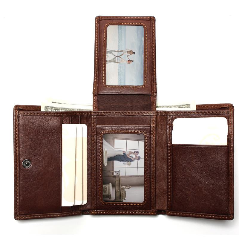 Men's ultra-thin leather wallet - KKscollecation