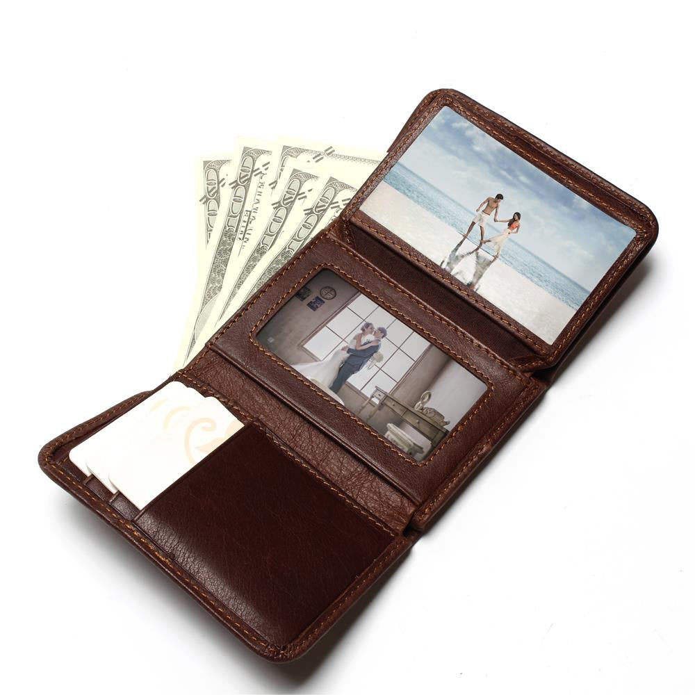 Men's ultra-thin leather wallet - KKscollecation