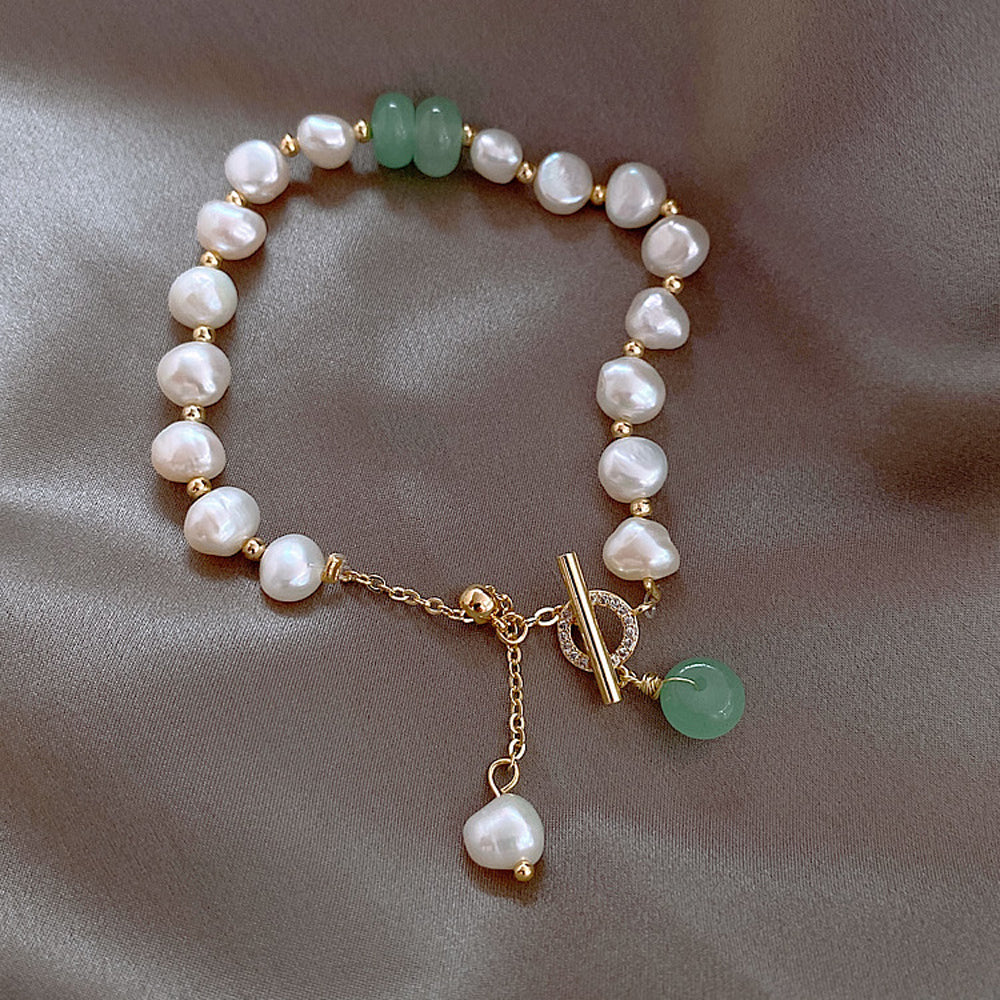 Women Irregular Freshwater Pearl Adjustable Bracelet - KKscollecation