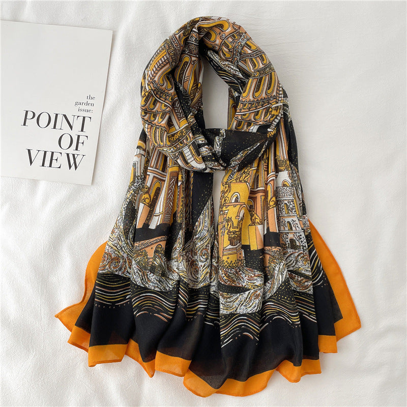 Ladies Decorative Accessories Printed Fashion Scarf - KKscollecation