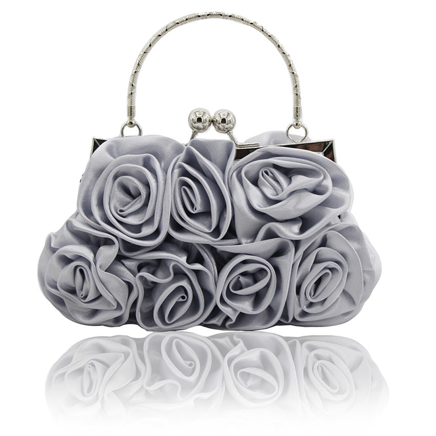 Hand held rose bag dinner bag bridal bag - KKscollecation