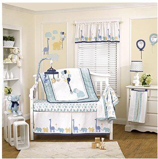 9Pc Crib Infant Room Kids Baby Bedroom Set Nursery Bedding Elephantl cot bedding set for newborn baby - Krosscanada