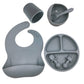 Baby Cutlery Set Silicone Bib Silicone Cup Spoon - KKscollecation