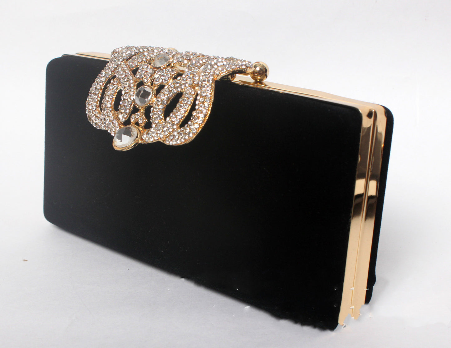 Rhinestone Crown Suede Ladies Bridal Bag - KKscollecation