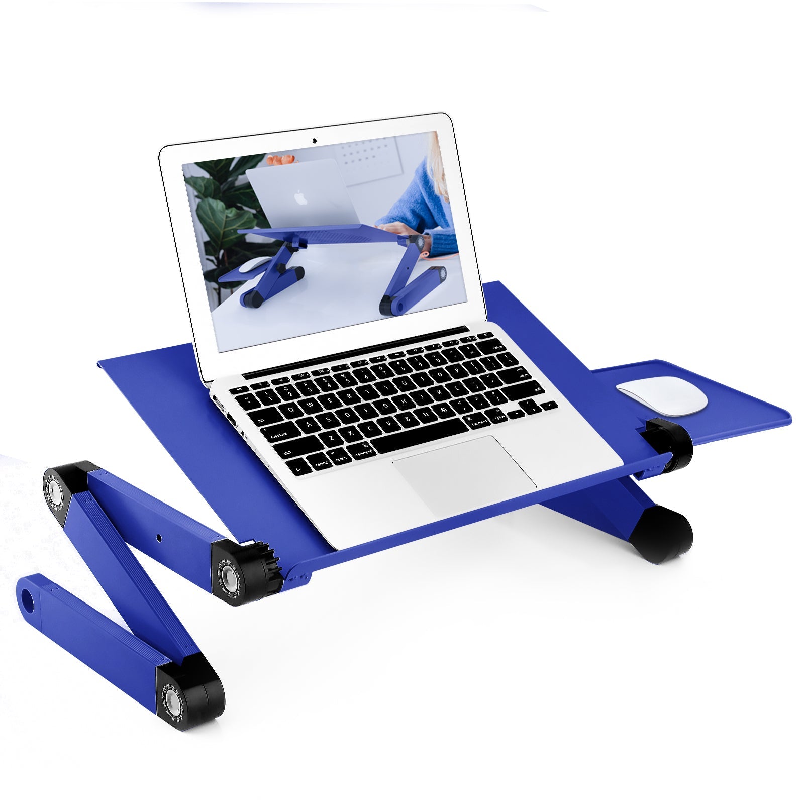 Adjustable Height Laptop Desk Laptop Stand for Bed Portable Lap Desk Foldable Table Workstation Notebook RiserErgonomic Computer Tray Reading Holder Bed Tray Standing Desk blue Amazon Banned - Krosscanada