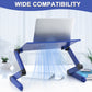 Adjustable Height Laptop Desk Laptop Stand for Bed Portable Lap Desk Foldable Table Workstation Notebook RiserErgonomic Computer Tray Reading Holder Bed Tray Standing Desk blue Amazon Banned - Krosscanada