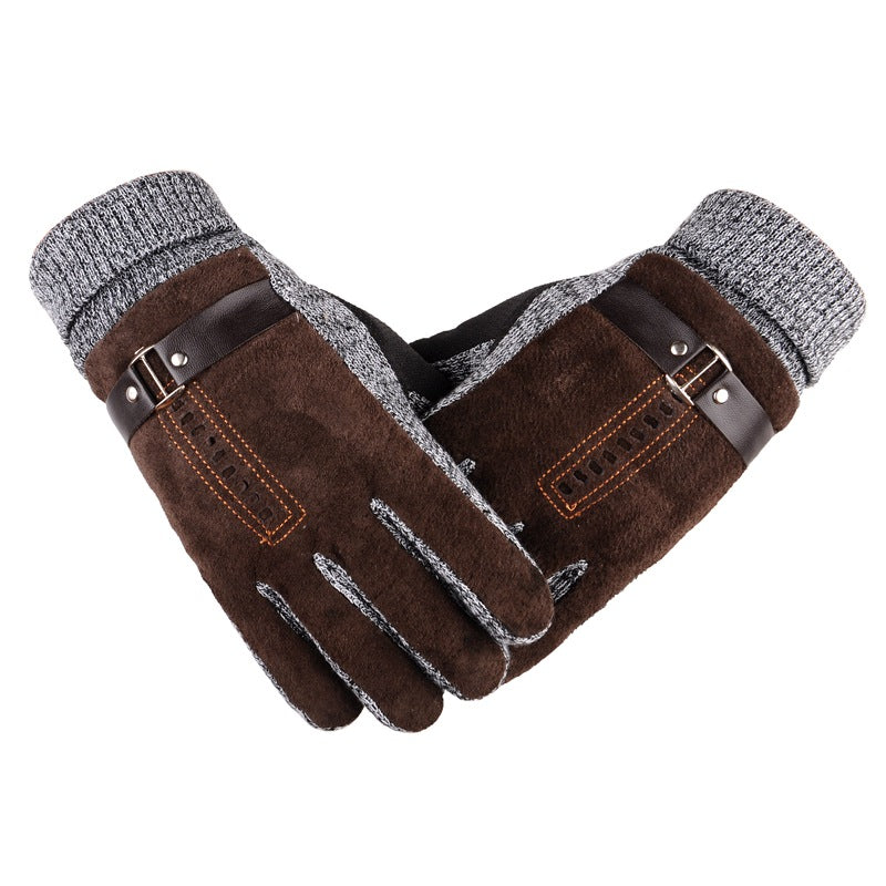 Gloves Men Winter Cycling Leisure Pigskin - KKscollecation