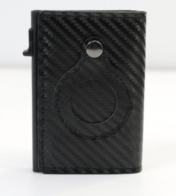 AirTag Wallet Anti Theft Bullet Card Bag Multi - functional Rfid Card Holder Men's Leather Slim Wallets For Airtag Air Tag - Krosscanada