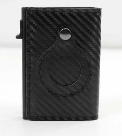 AirTag Wallet Anti Theft Bullet Card Bag Multi - functional Rfid Card Holder Men's Leather Slim Wallets For Airtag Air Tag - Krosscanada