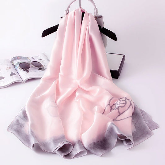 All - Match Spring, Autumn And Winter Silk Scarf Women Thin Scarf - Krosscanada