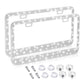 American Standard Diamond - studded Stainless Steel License Plate Frame - Krosscanada