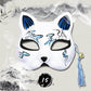 Anime hand painted fox mask - Krosscanada