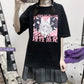 Anime print loose short sleeves - Krosscanada