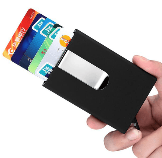 Automatic pop - up aluminum metal wallet - Krosscanada