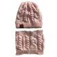 Autumn Winter Women's Hat Caps Knitted Warm ring Scarf Windproof Balaclava Multi Functional CC ponytail Hats Scarf Set For Women - Krosscanada