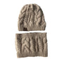 Autumn Winter Women's Hat Caps Knitted Warm ring Scarf Windproof Balaclava Multi Functional CC ponytail Hats Scarf Set For Women - Krosscanada