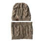Autumn Winter Women's Hat Caps Knitted Warm ring Scarf Windproof Balaclava Multi Functional CC ponytail Hats Scarf Set For Women - Krosscanada