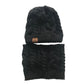 Autumn Winter Women's Hat Caps Knitted Warm ring Scarf Windproof Balaclava Multi Functional CC ponytail Hats Scarf Set For Women - Krosscanada