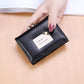 Ladies Simple Leather Short Folding Wallet