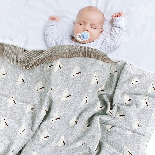 Baby Blanket Knitted Bunny Hug Blanket - Krosscanada